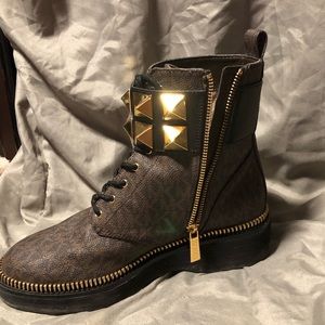 michael kors studded combat boots size 7